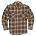 thumbnail image 1 of YAGO Men's Casual Plaid Flannel Long Sleeve Button Down Shirt Tan/AB21 (S-5XL) (4X-Large), 1 of 3
