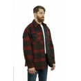 thumbnail image 1 of YAGO Men's Plaid Flannel Button Down Casual Shirt Jacket Red/Black/5F (S-5XL), 1 of 3