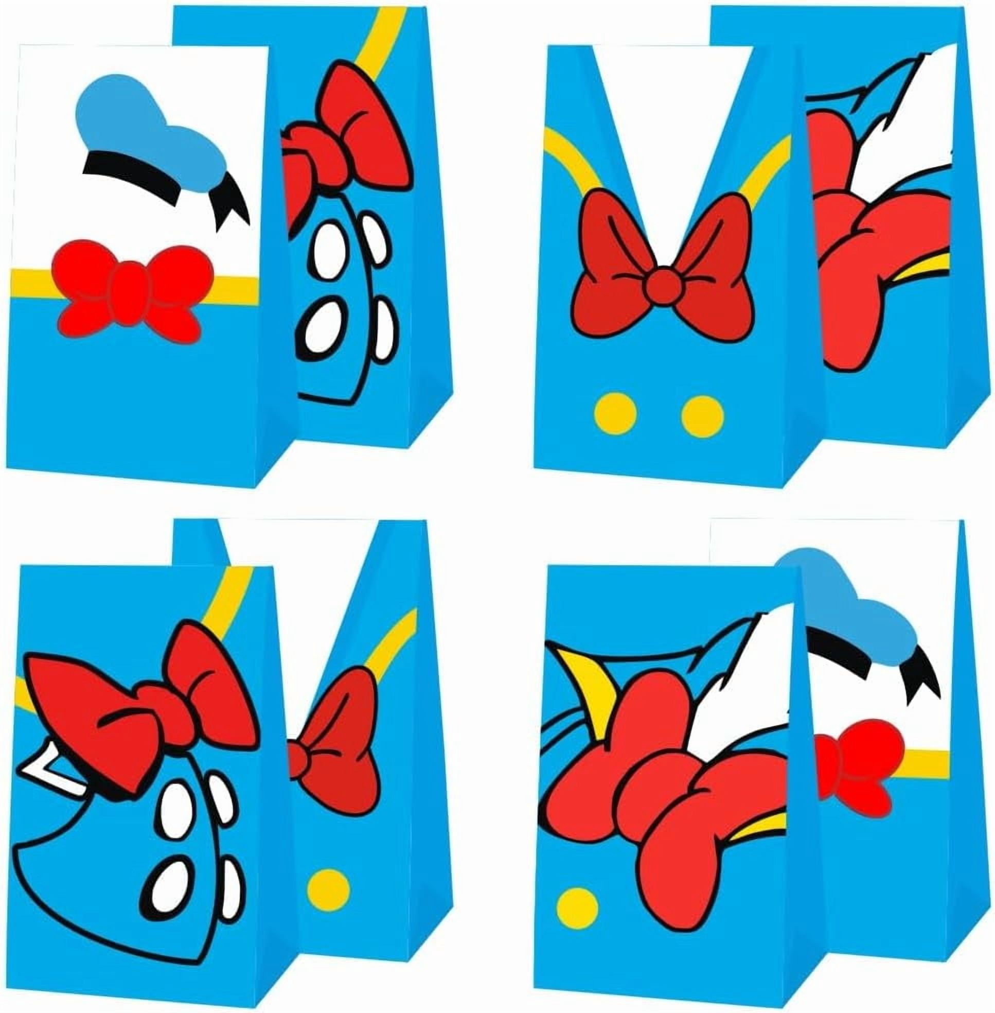 YAHAFEPY Duck Goodie Gift Handle Bag 20PCS , Blue Red Baby Shower Birthday Gender Reveal Party Paper Take Out Treat Candy Bags for Baby Boy Birthday Decorations