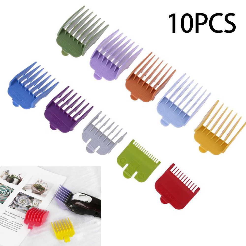 YAHDAO Hair Clipper Guards Guides 10 Color Coded Cutting Guides Combs