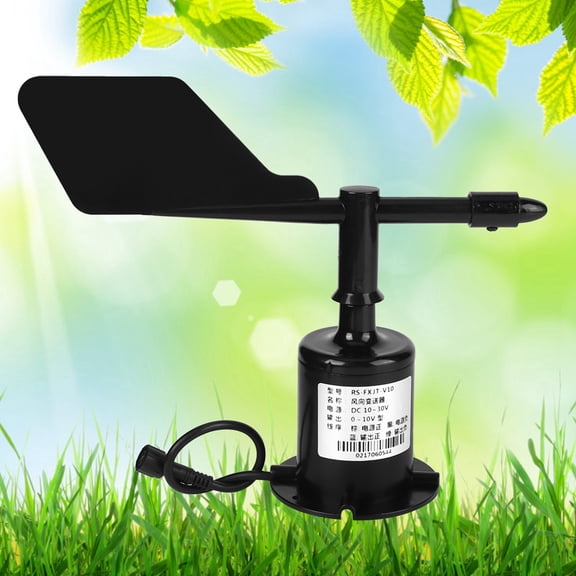 YAHHU 0-10V 8 Directions Polycarbonate Wind Speed Sensor Anemometer Weather Transmitter 9.3 x 7.3 inches / 23.5 x 18.5 cm Environmental Signal Monitoring Gauge