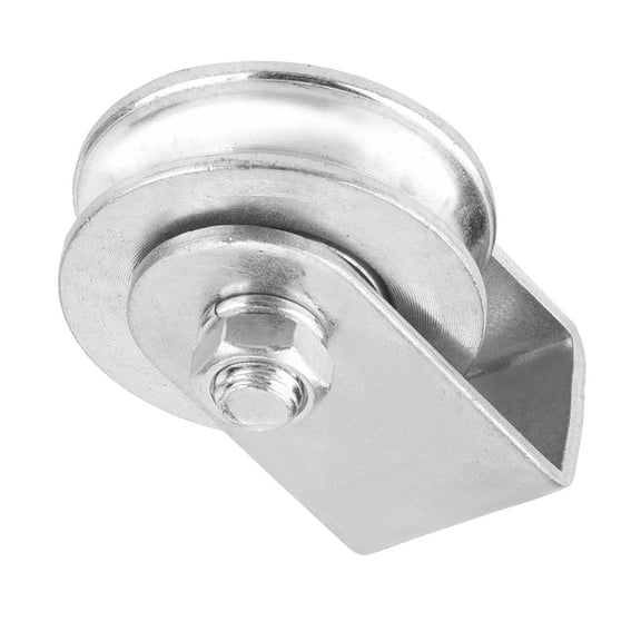 YAHHU 0.3 Ton Loading Single Pulley Block Swivel Roller Lifting Wheel For Wire Rope Cable, Heavy Duty Half Wrapped Pulley (4.72 inches / 12 cm) Silver