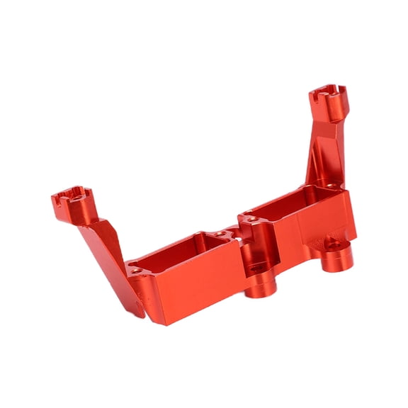 YAHHU 1/10 Scale RC Car Differential Lock Bracket Aluminum Alloy Servo Mount for Traxxas TRX4 Upgrade Parts, Red, Includes 1 Bracket & 6 Screws (4.3 inches / 11 cm) - Durable Lightweight Design