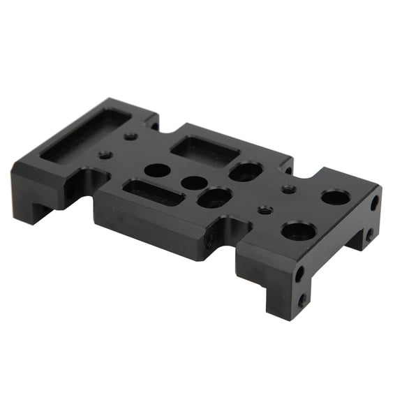 YAHHU 1:10 Scale RC Crawler Car Metal Bottom Plate Split Gear Box Baseboard Replacement Part for HSP94180 to D90 Models (3.94 inches / 10 cm Length, Black)