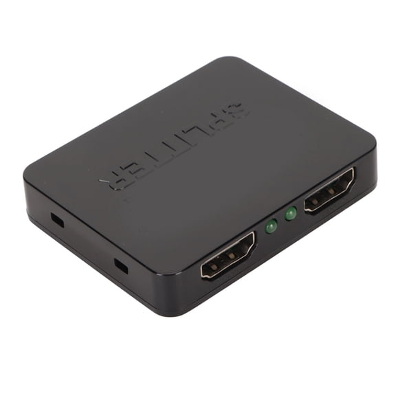 YAHHU 1 in 2 Out HD Multimedia Interface Splitter for Dual Monitors Support Full HD 1080P 3D 1x2 4K HD Splitter Cable for Xbox PS4 Fire Stick TV Displays, Black, 5.91 inches / 15 cm