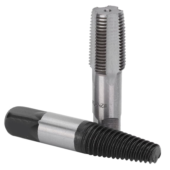 YAHHU 1/2 Inch Pipe Extractor with Tap Set, 2-Piece Broken Pipe Remover and Thread Repair Manual Tool for Home Improvement, High Carbon Steel, 1.27 cm / 0.5 in