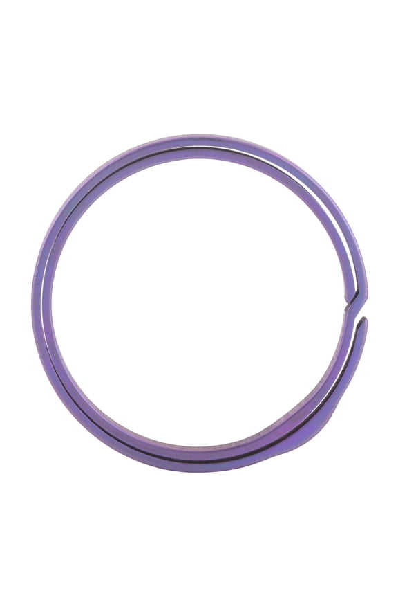 1.3 inches / 33mm Titanium Alloy Key Ring Side-Pushing Keyring Outdoor Small Tool Keychain Accessories (Purple)