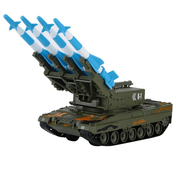 YAHHU 1:40 Scale Alloy Anti-Aircraft Guided Missile Tank Toy, Pull-Back Military Vehicle Model with Rotating Turret, Kids Play Vehicles Birthday Gift