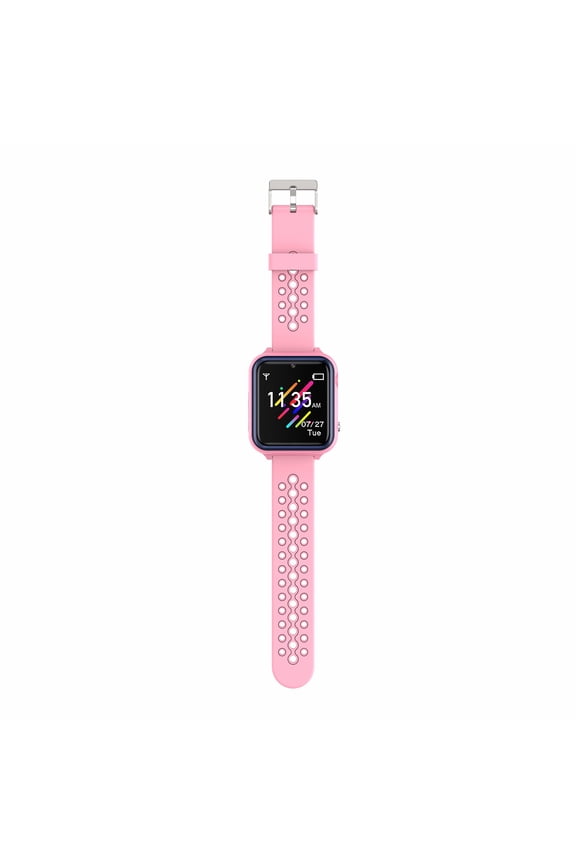 1.44 Inch IPS HD Color Touch Screen 2G Network Kids Smart Watch with Dual-way Call Waterproof Function Flashlight Camera Alarm Clock Pink