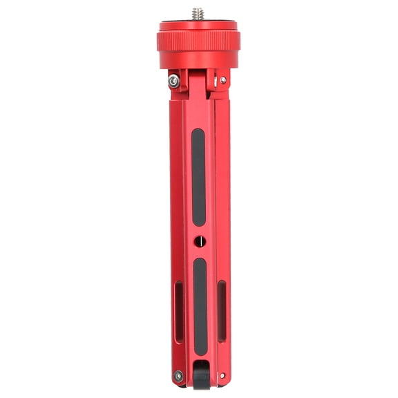 YAHHU 1/4in Mini Tripod Stand 3-13cm Adjustable Desktop Mount Holder for Mobile Phone Sports Camera Red, Portable Aluminium Alloy Table Top Camera Holder, 6.7 inches / 17 cm Storage Height