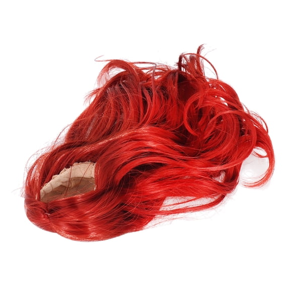 YAHHU 1/6 Ball Jointed Doll Hair Soft Silk Easy Styling Comfortable Touch Long Curly Doll Wig Red Replacement Accessory (Head Circumference 6.1-6.89 inches / 15.5-17.5 cm)