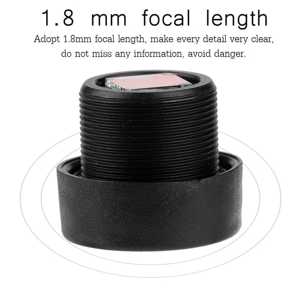 YAHHU 1.8 mm / 0.07 inch 1MP Camera Lens 160 Wide Angle M120.5 IP Security Camera Lens for 1/2.5 inch CCD Chip, Infrared Night Vision CCTV Lens Replacement