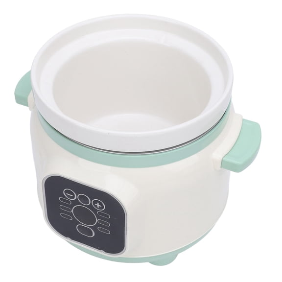 YAHHU 1.8L Electric Stew Pot Multifunctional Smart Preset Slow Cooker for Home Dorm 235W White Porcelain / 60.8 oz