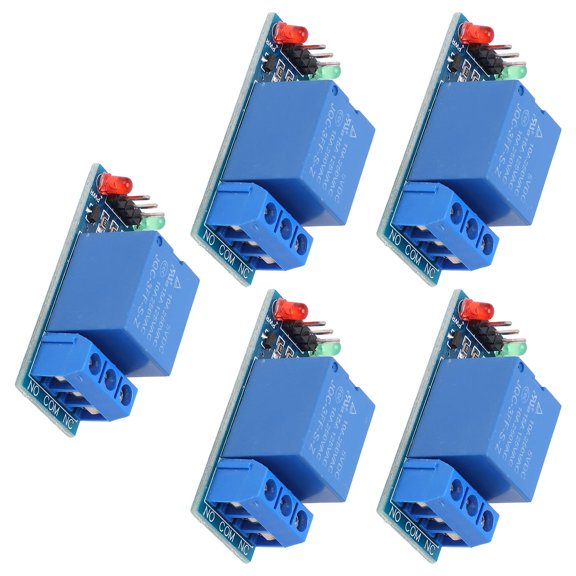 YAHHU 1-Channel Relay Module Board with Optocoupler Isolation 5V Electronic Control Switch Shield, 5-Pack (9.0 x 8.0 x 6.0 in)