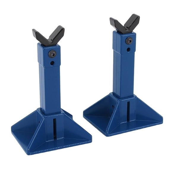 YAHHU 1 Pair RC Car Jack Stand Metal Height Adjustable Toy Stands for 1/18 1/10 RC Crawler Climbing Vehicles, Blue
