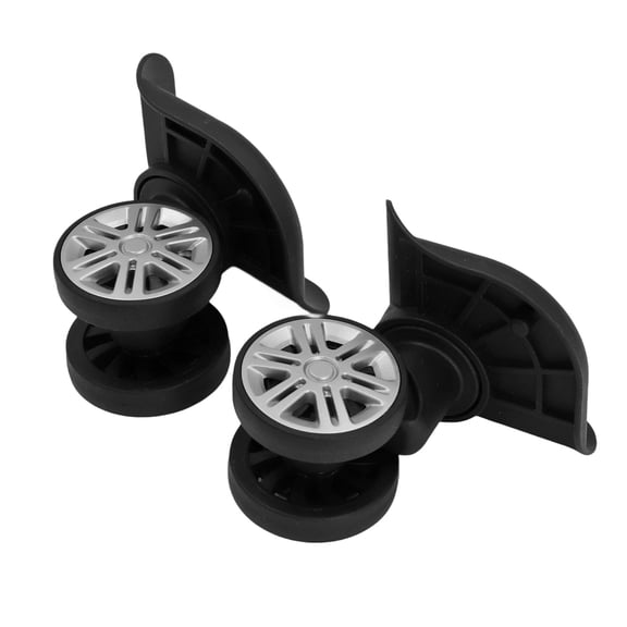 YAHHU 1 Pair Replacement Luggage Suitcase Wheels, Trunk Universal Caster Spare Parts for Trolley, Travel Bag Repair Accessories (5.9 x 3.9 inches / 15 x 10 cm), Black
