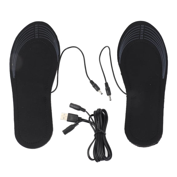 YAHHU 1 Pair USB Heated Insoles Breathable, SweatAbsorbent, Adjustable 3541, Uniform Warmth, USB Powered Foot Warmer