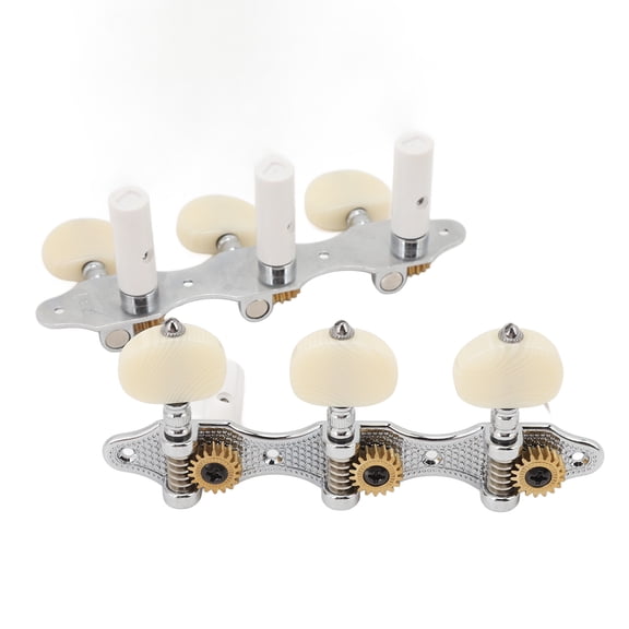 YAHHU 1 Set Guitar Tuners Machine Head 3L3R Acoustic Classical Guitar Knobs Tuning Key Pegs String Tuning Peg Set Replacement Parts with 8 Screws for Practice (5.51 in / 14 cm)