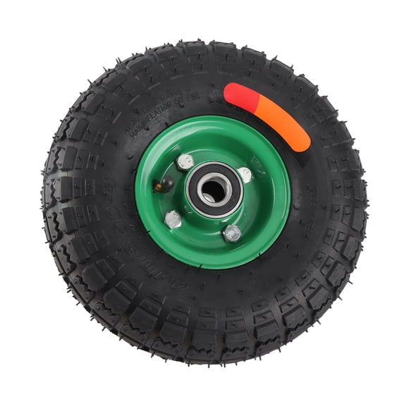 YAHHU 10.5 in / 26.6 cm Rubber Inflatable Tool Cart Tire Replacement Wheel with Built-in 6204-2RS Bearing Heavy Duty 551 lbs / 250 kg Load Capacity for Material Handling Equipment