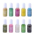 thumbnail image 1 of YAHHU 10 Colors Epoxy UV Resin Coloring Dye Colorant Pigment for DIY Art Crafts, Multicolor Set A, 15g and 10g Bottles, 1 of 9