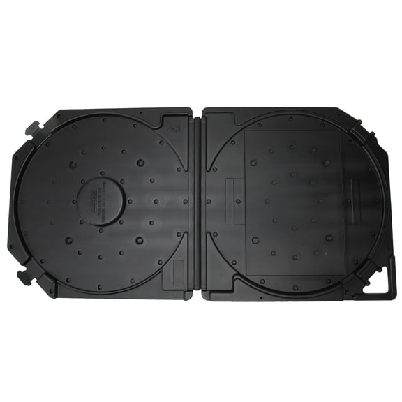 YAHHU 10 Inch / 25.4 cm Empty Tape Reel Storage Box, Hard Shell Sound Tape Holder, Plastic Open Reel Tape Box, Black
