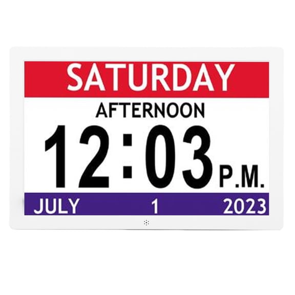 YAHHU 10 Inch Digital Smart Clock Large Display 12 Alarms Reminders Alarm Clock for Appointments Seniors