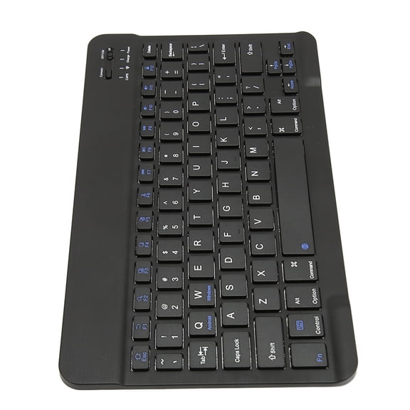 YAHHU 10 Inches / 25.4 cm Wireless Bluetooth 3.0 Keyboard for Tablets Smartphones and Computers Portable Rechargeable Slim Silent Typing Accessory in Elegant Black Finish