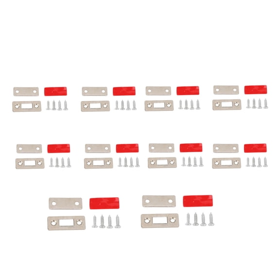 YAHHU 10Pack Stainless Steel Cabinet Door Magnet Catch Strong Magnetic Seal, HoleFree Adhesive, Durable ColdRolled Steel, Ideal for Drawers, Closets & Sliding Doors