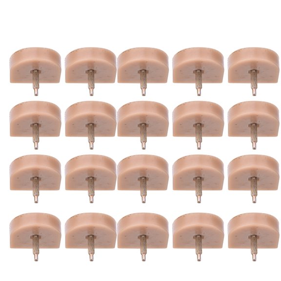 YAHHU 10 Pairs High Heel Tips Replacement Shoes Heel Dowel Shoe Repair Accessories, Beige, 21.5 x 23 mm / 0.85 x 0.91 inches