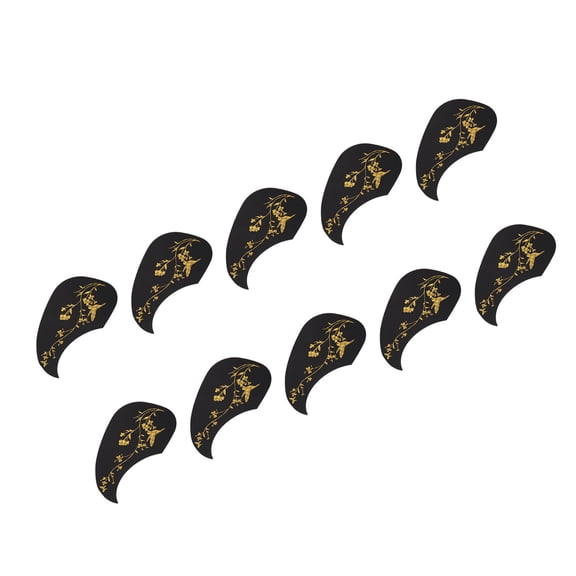 YAHHU 10 Pcs Acoustic Guitar Pickguard, Butterfly Pattern Drop Shape PVC Scratch Guard Plate for 40 inches 41 inches Classical Guitars, Gold