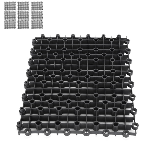 YAHHU 10 Pcs Aquarium Fish Tank Multifunction Isolation Board Divider Bottom Filter Plate for Fresh & Saltwater Tanks, Heavy Duty Black Grid Tray System (11.02 x 8.27 inches / 28 x 21 cm)