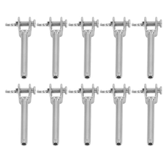 YAHHU 10 Pcs Jaw Swage End Fitting 316 Stainless Steel Rust Corrosion Resistance Rigging Hardware for 1/8 inches / 3mm Wire Cable Rope