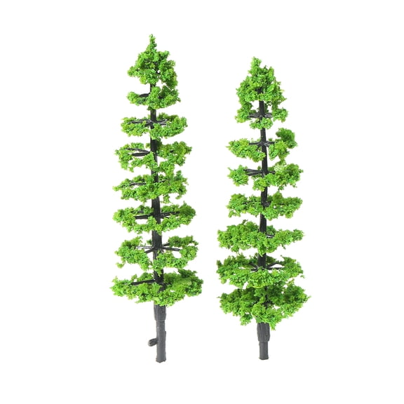 YAHHU 10 Pcs Plastic Model Fir Tree Miniature Landscape Scenery For Train Railways Mini Layout Rainforest Trees 3.54 inches / 9 cm Height Scale 1:100-1:150 Perfect For Architectural Layouts Decor