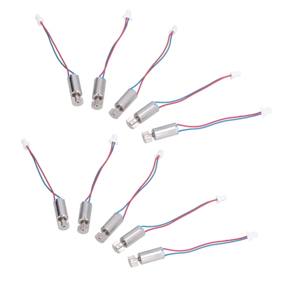 YAHHU 10 Pcs Vibration Motor 1.5V-3V 6x12mm High Accuracy Efficiency Mini Coreless Brushed DC Motor for Gamepad, 6W 12000 RPM Micro Vibrating Motor, Silver