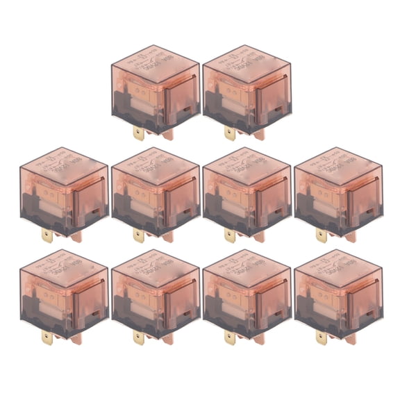 YAHHU 10 Pcs Waterproof Automotive Relay 80A 5 Pin SPDT Universal Car Relay Switch DC 12V Without Indicator Heavy Duty Split Charge Transparent Box For Auto Truck Boat Marine
