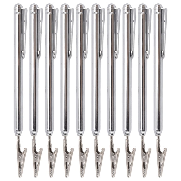 YAHHU 10-Piece Stainless Steel Telescopic Roach Clip Set, Durable Wire Clamp & Bracelet Helper Tool for Automotive Work, Air Conditioning, Home Maintenance & Barbeques (10 Inches / 25.4 cm)