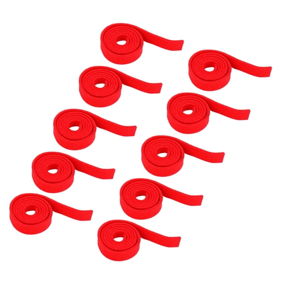 YAHHU 10 Pieces Professional Piano Tuning Wool Felt Temperament Strip Mute Tape Tool for Keyboard Instrument Repair and Maintenance, Red, 43.3 inches / 110 cm Length