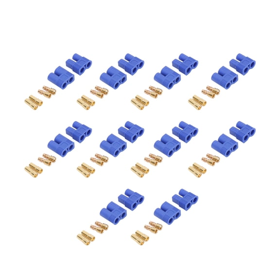 YAHHU 10 Set EC3 Battery Connector Plug Anti Reverse Brass Gold Plated Male Female Banana Plug Connector For Electric Vehicle Power Adapter