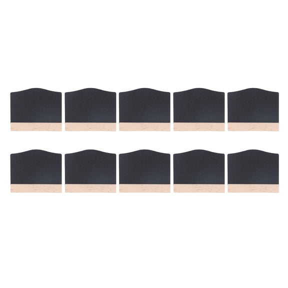 YAHHU 10-Set Mini Tabletop Chalkboard Signs Double Sided Poplar Wood Buffet Message Board with Stand