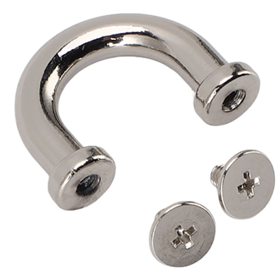 YAHHU 10 Sets Bag Arch Bridge U Shape Metal D Ring Connector Buckles Shackle for Purses Necklaces Shoulder Bags Hardware DIY Craft Making Accessories (Silver, 0.57 x 0.59 inches / 14.5 x 15 mm)