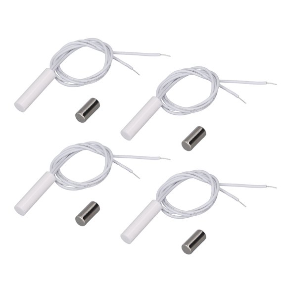 YAHHU 10 Sets Recessed Wired Security Window Door Sensor DC100V Embedded Window Reed Switch for Access Control & Alarm System Replacement 6.30 inches / 16 cm
