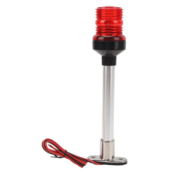 YAHHU 10 inches / 25.4 cm Boat Stern Light 360 Degree LED All Round Lighting Anchor Navigation Light Red