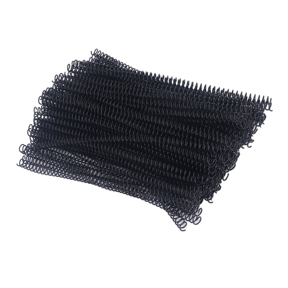 YAHHU 100-Pack Plastic Spiral Binding Coils 3/8 inches / 9.5 mm Diameter 4:1 Pitch 48 Teeth 75-Sheet Capacity for A4 Letter Size Paper Document Presentation Black