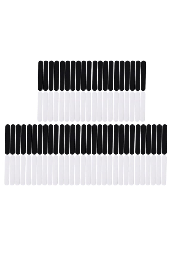 100 Pcs Hat Sweat Liner Black and White Breathable Non Woven Fabric Cap Hat Sweat Absorber Sticker for Sports Fitness Outdoor Activities, 9.25 x 1.45 inches / 23.5 x 3.7 cm