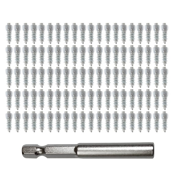YAHHU 100 Pcs Stud Screw 0.47 in / 1.2 cm Auto Car SUV ATV Anti-Slip Wheel Spikes Tire Accessories[cite: 1]