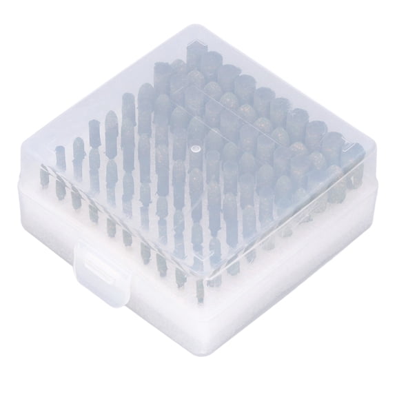 YAHHU 100-Piece Rubber Grinding Head Polishing Bit Accessory Set Kit for Metal, Wood, and Glass, 1/8 inch (3mm) Shank, Assorted Sizes, Rotary Tool Compatible