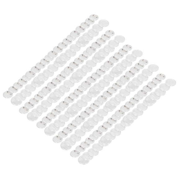 YAHHU 100 Sets 1.7 Inches / 44mm Clear Button Badges Acrylic Design Pins for DIY Crafts School Projects Custom Photo Badge Embellishments Maker Kit
