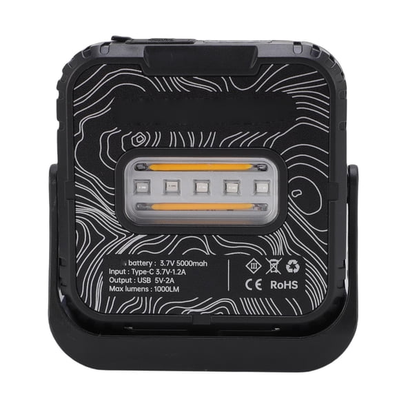 YAHHU 1000LM DualSided Rechargeable Camping Lamp Stepless Dimming, 4 Modes, 36hr Battery, IPX5 Waterproof, Magnetic & Hanging Mount