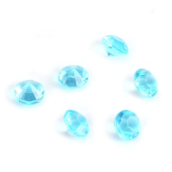 YAHHU 1000 Pcs 6mm (0.24 inches) Blue Acrylic Beads Vase Fillers for Elegant Wedding Decorations, Birthday Party Table Decor, and DIY Jewelry Craft Making Accessories Supplies