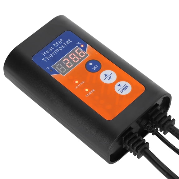 YAHHU 1000W Digital Plant Seeding Heat Mat Thermostat Temperature Regulator, 220V EU Plug, 41-108F / 5-42C Range, ABS Shell